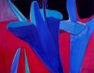 Painting titled "Irises" by Irena Luse, Original Artwork