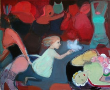 Malerei mit dem Titel "Carneval" von Irena Luse, Original-Kunstwerk, Pastell