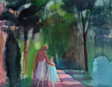 Peinture intitulée "Road" par Irena Luse, Œuvre d'art originale