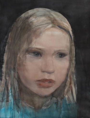 Pintura intitulada "Katrina" por Irena Luse, Obras de arte originais, Aquarela