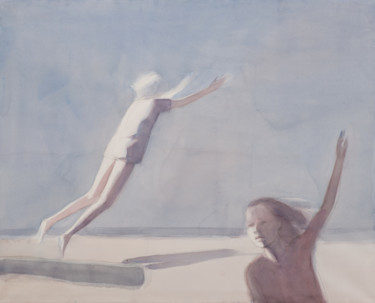 Картина под названием "Flight" - Irena Luse, Подлинное произведение искусства, Акварель