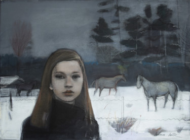 Pintura intitulada "Silence" por Irena Luse, Obras de arte originais, Pastel