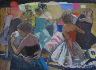 Painting titled "Party" by Irena Luse, Original Artwork, Pastel