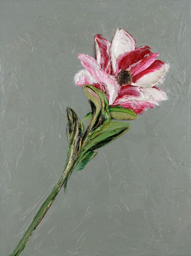Painting titled "Abstract Flower 340…" by Irene Ba, Original Artwork, Oil