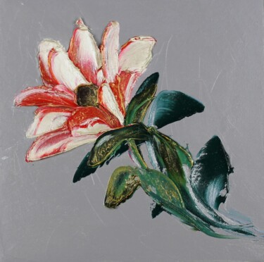 Pittura intitolato "Abstract Flower 340…" da Irene Ba, Opera d'arte originale, Olio Montato su Telaio per barella in legno