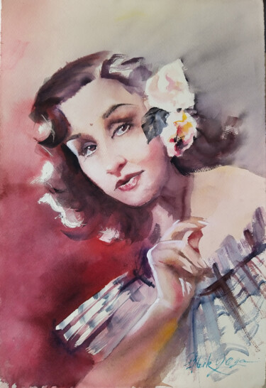 Schilderij getiteld "Maestros del Tango.…" door Irene Bibik-Chkolian, Origineel Kunstwerk, Aquarel