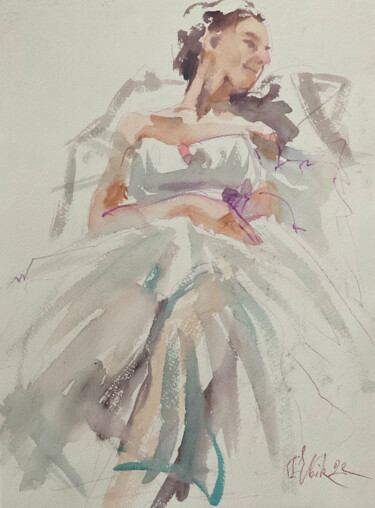 Schilderij getiteld "Dreams of ballet. S…" door Irene Bibik-Chkolian, Origineel Kunstwerk, Aquarel