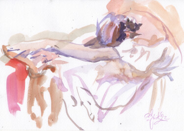 Pittura intitolato "Dreams of ballet. S…" da Irene Bibik-Chkolian, Opera d'arte originale, Acquarello