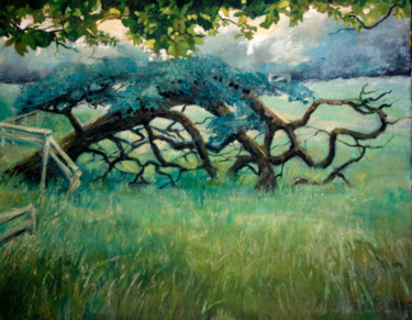 "Fallen Oak" başlıklı Tablo Irene Butcher tarafından, Orijinal sanat, Petrol