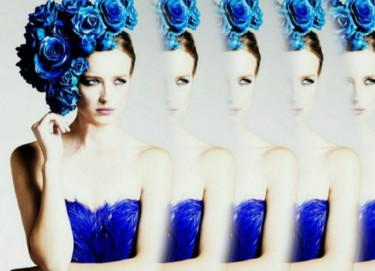 Photography titled "Blue ladies" by Irene Guinez, Original Artwork, Manipulated Photography