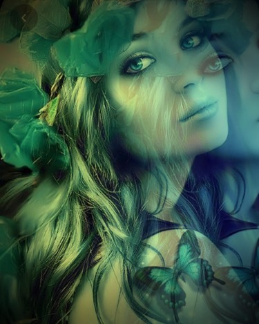 Photography titled "Lady green" by Irene Guinez, Original Artwork, Manipulated Photography