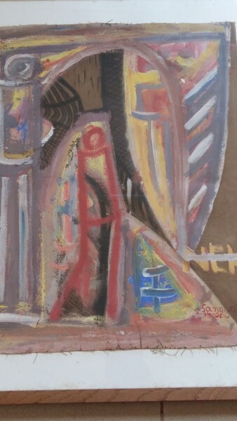 Painting titled "La connaissance" by Irene Kanyana Mabwire, Original Artwork
