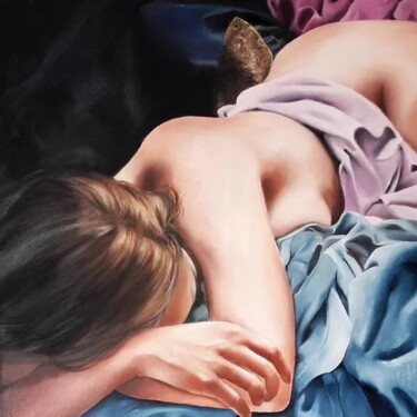 Картина под названием "Sieste" - Irene Mahon, Подлинное произведение искусства, Масло