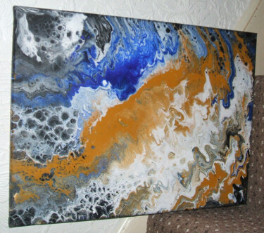 Painting titled "waves" by Irene Nolan (Visions), Original Artwork, Acrylic