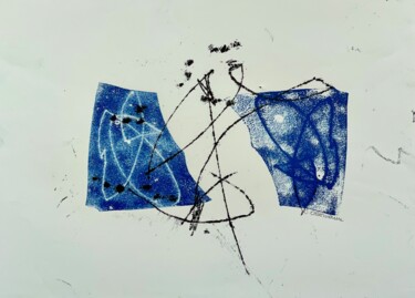 Gravures & estampes intitulée "Augenblick #8" par Irene Ostermann, Œuvre d'art originale, Monotype