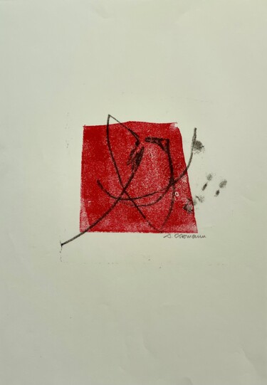 Gravures & estampes intitulée "Augenblick #11" par Irene Ostermann, Œuvre d'art originale, Monotype