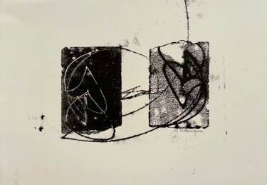 Gravures & estampes intitulée "Augenblick #12" par Irene Ostermann, Œuvre d'art originale, Monotype