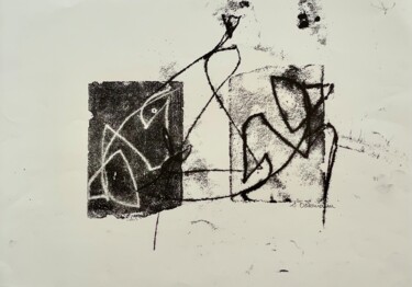 Gravures & estampes intitulée "Augenblick #14" par Irene Ostermann, Œuvre d'art originale, Monotype