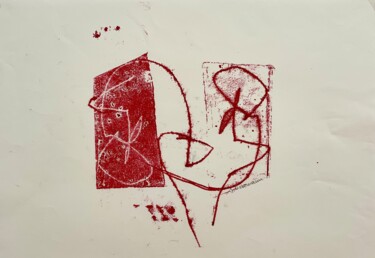 Gravures & estampes intitulée "Augenblick #15" par Irene Ostermann, Œuvre d'art originale, Monotype