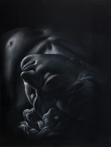 Peinture intitulée "Abele" par Marta Galvan, Œuvre d'art originale, Tempera