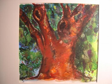 Painting titled "Árvore :" by Irene Pissarro, Original Artwork, Oil