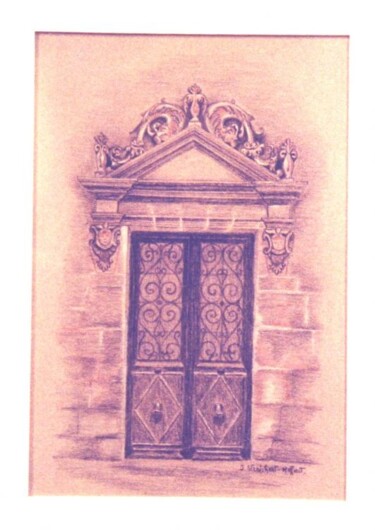 Σχέδιο με τίτλο "porte à Clermont de…" από Irene Streichert, Αυθεντικά έργα τέχνης