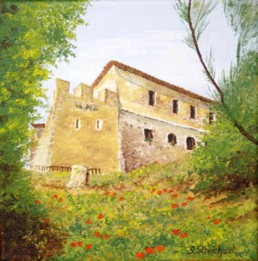 Painting titled "Le château de Gréou…" by Irene Streichert, Original Artwork