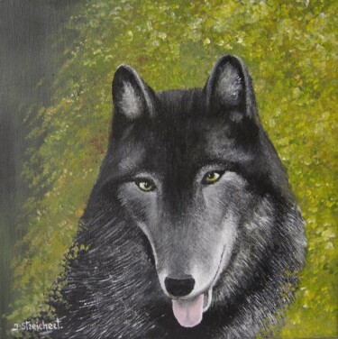Peinture intitulée "Le Loup" par Irene Streichert, Œuvre d'art originale