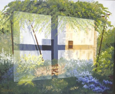 Painting titled "Reflets sur le caba…" by Irene Streichert, Original Artwork