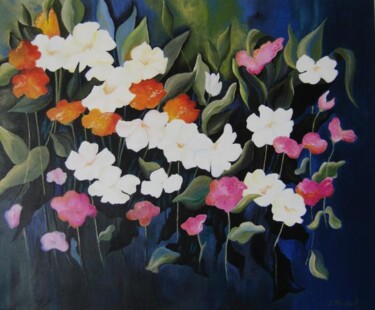 Peinture intitulée "Fleurs en fête" par Irene Streichert, Œuvre d'art originale