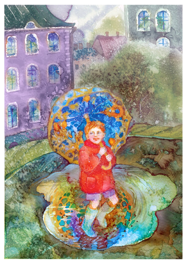 Peinture intitulée "Book illustrations.…" par Irene Vlassova, Œuvre d'art originale, Aquarelle