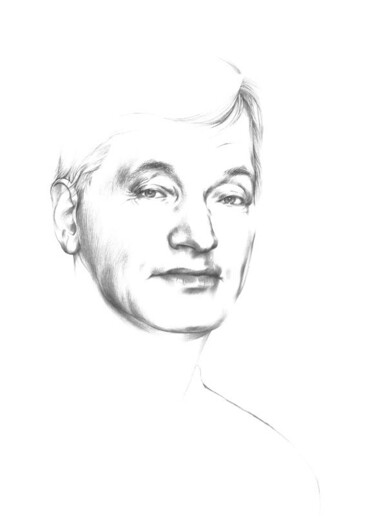 Drawing titled "Portrait of maestro…" by Irene Vlassova, Original Artwork, Pencil