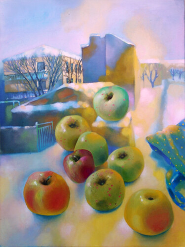 제목이 "Winter Apples."인 미술작품 Irene Vlassova로, 원작, 온도