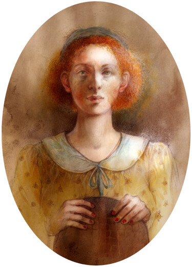 Painting titled "Adah" by Irene Vlassova, Original Artwork, Watercolor