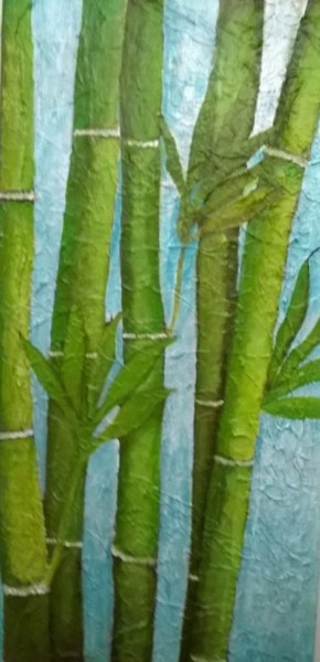 Peinture intitulée "Bamboo" par Irene Röling - Schilderkunst, Œuvre d'art originale, Acrylique
