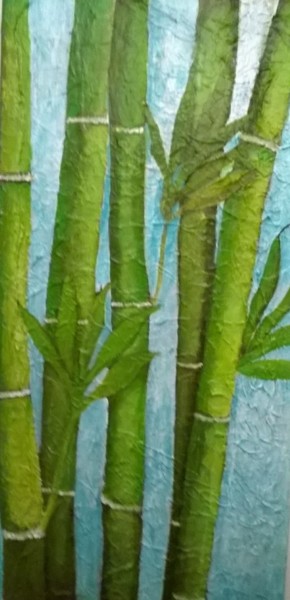 Painting titled "Bamboo" by Irene Röling - Schilderkunst, Original Artwork, Acrylic