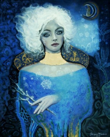 Картина под названием "Bianca Neve / Weiße…" - Grazyna Federico, Подлинное произведение искусства, Акрил
