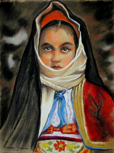 Malerei mit dem Titel "Das Mädchen aus Org…" von Grazyna Federico, Original-Kunstwerk, Andere