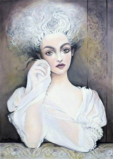 Pittura intitolato "Bianca" da Grazyna Federico, Opera d'arte originale, Acrilico