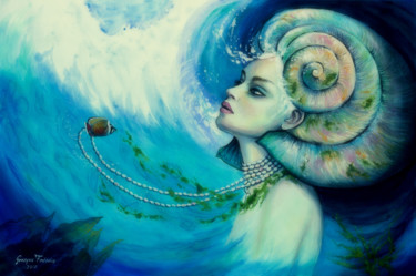 Malerei mit dem Titel "Marina" von Grazyna Federico, Original-Kunstwerk, Acryl