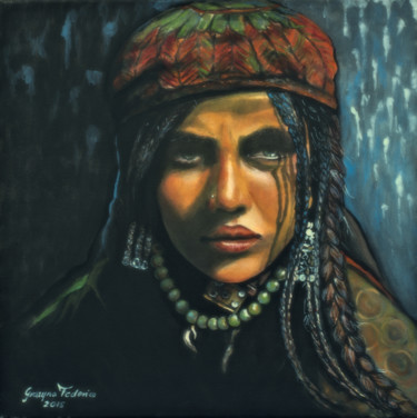 Painting titled "The Nomad (2)" by Grazyna Federico, Original Artwork, Acrylic