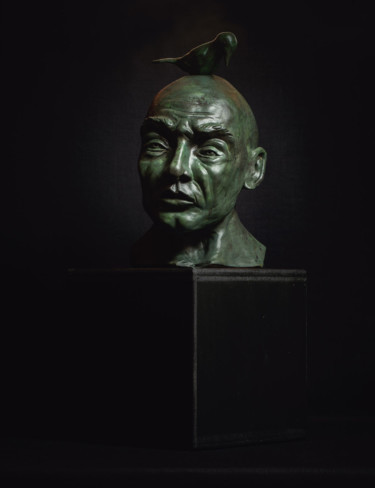 Skulptur mit dem Titel "Der Denker" von Grazyna Federico, Original-Kunstwerk, Kunststoff