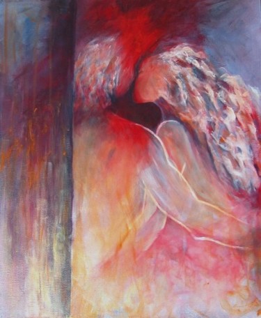 Peinture intitulée "Le baiser" par Irène Bischoff Hébert, Œuvre d'art originale