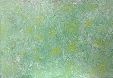 Painting titled "Rape flower field" by Irenekerr, Original Artwork, Acrylic