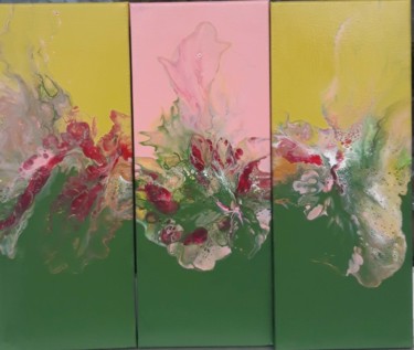 Pittura intitolato "Triptychon Flora" da Irene Mitawski, Opera d'arte originale, Acrilico