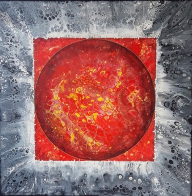 Malerei mit dem Titel "Dialog mit Malevich" von Irene Mitawski, Original-Kunstwerk, Acryl
