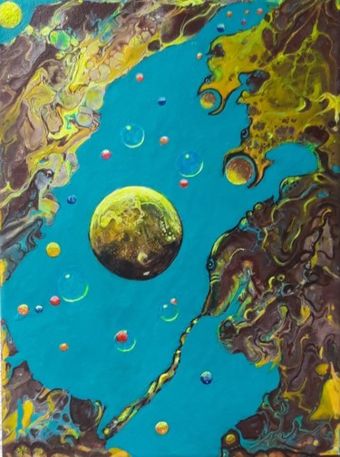 Malerei mit dem Titel "Dragon Gorge" von Irene Mitawski, Original-Kunstwerk, Acryl