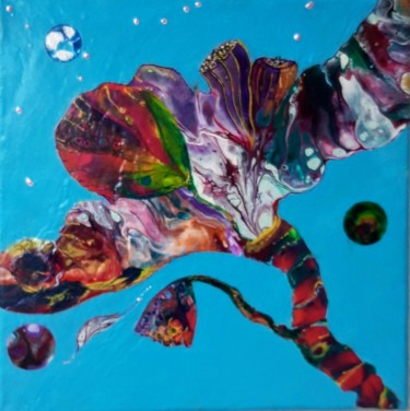 Malerei mit dem Titel "Fliegender Baum" von Irene Mitawski, Original-Kunstwerk, Acryl