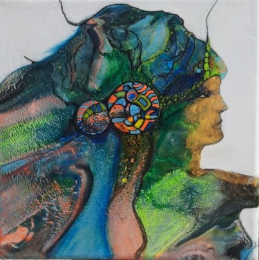 Malerei mit dem Titel "Dryade" von Irene Mitawski, Original-Kunstwerk, Acryl