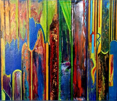 Malerei mit dem Titel "Abstrakt 3" von Irene Mitawski, Original-Kunstwerk, Acryl